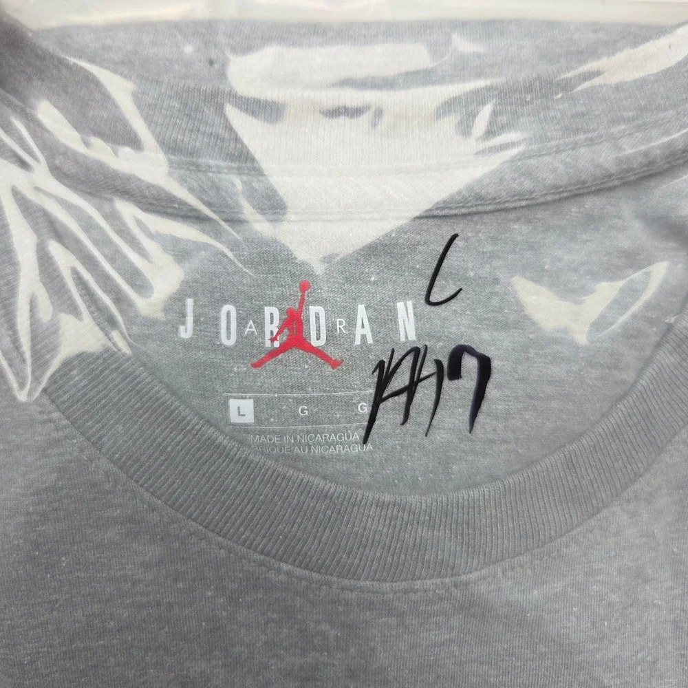 Jordan Jumpman T-Shirt Short Sleeve Mens Large Gray AQ2366-02K Logo